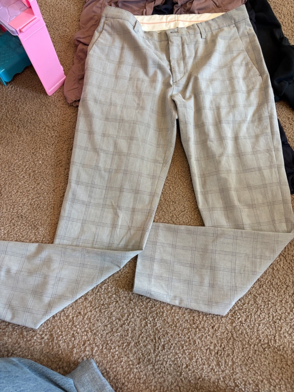 CB1 Women’s 31 Zara Straight Leg G/W Plaid Dress Pants, GUC